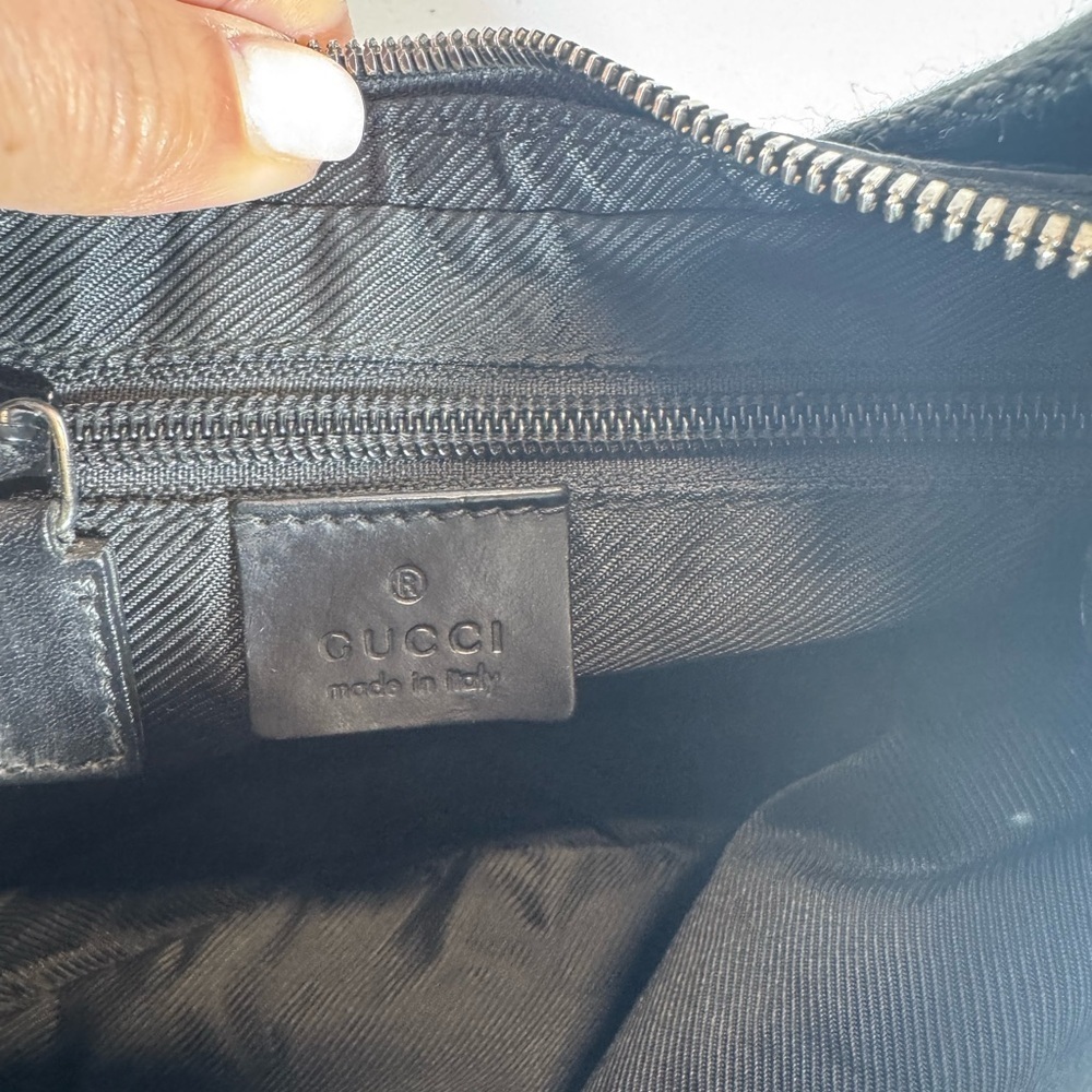 Gucci Black Monogram Shoulder/Crossbody Bag - Picture 10 of 11
